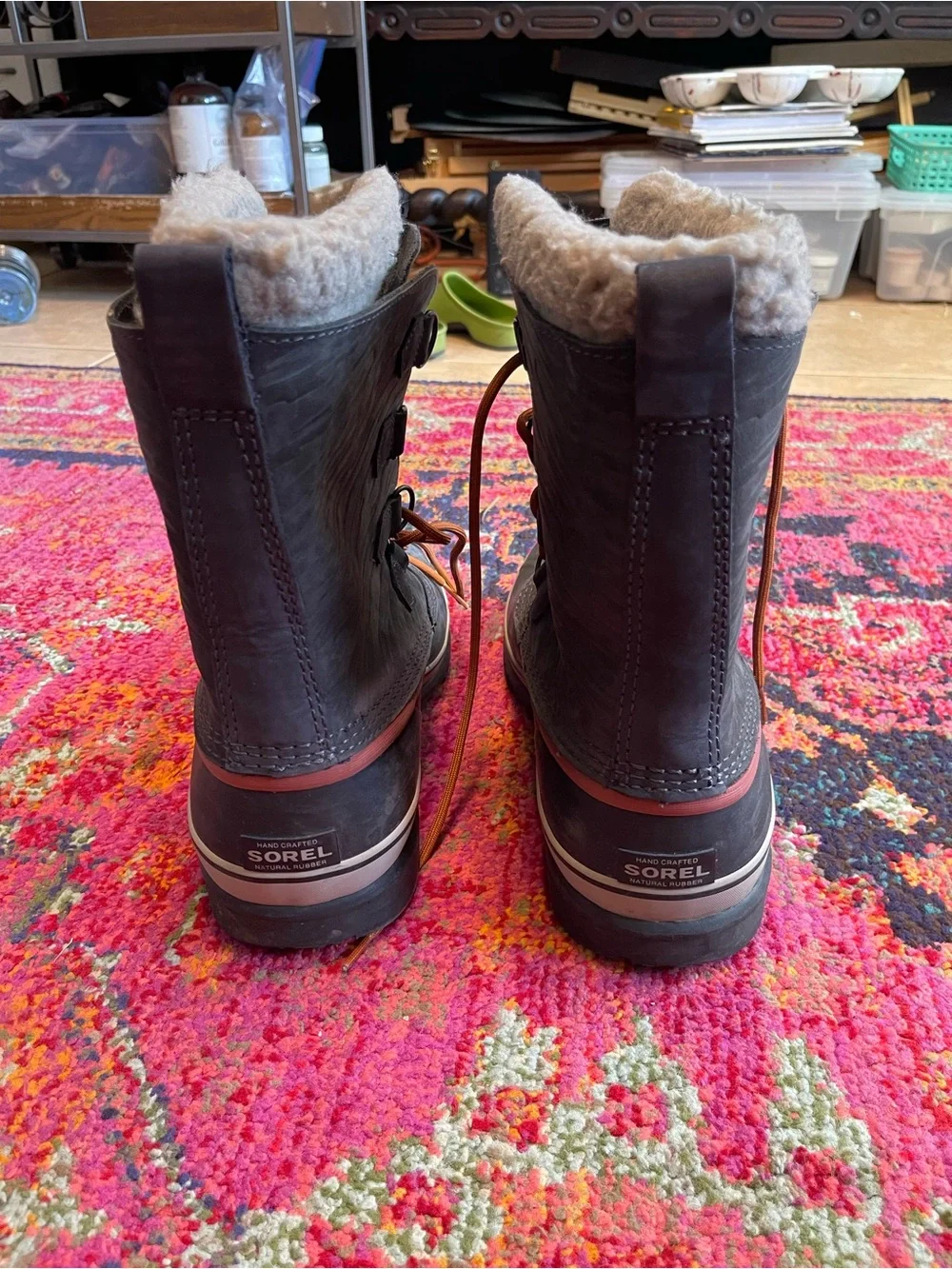 Sorel Men’s Caribou Waterproof Grill Dark Ginger sz 12